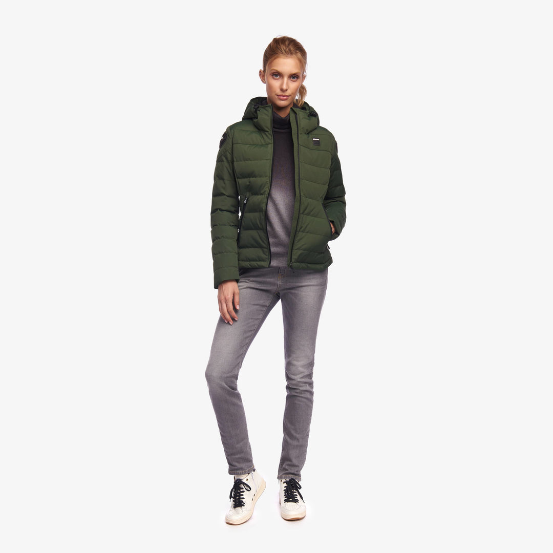 EASY WINTER WOMAN 2.0 664-GREEN - レディース 秋冬 ライダースダウン