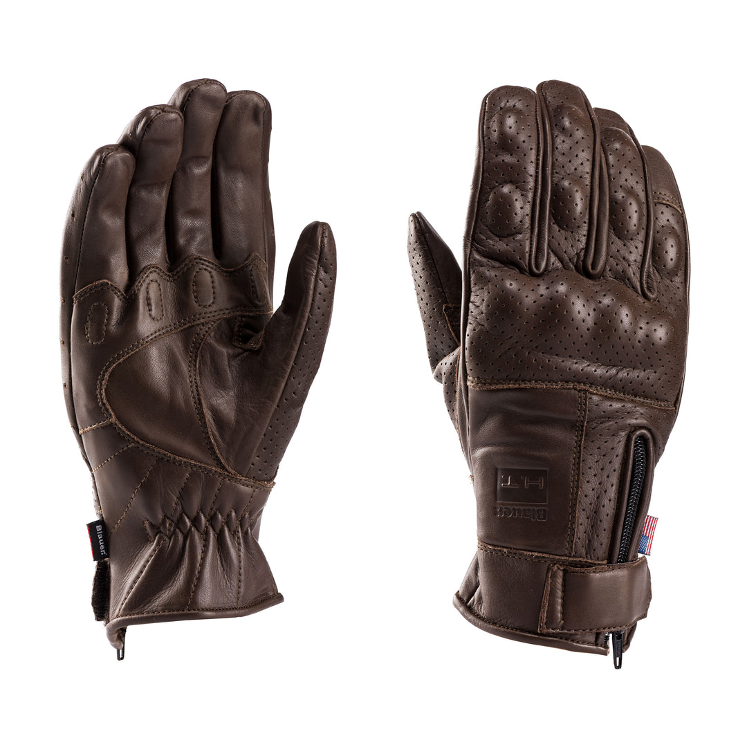 硬式レザーグローブ ダークブラウン バイク用】レザーグローブ – ブラウアー(Blauer HT)【公式】